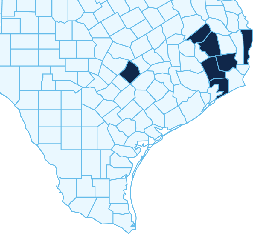 Texas counties map