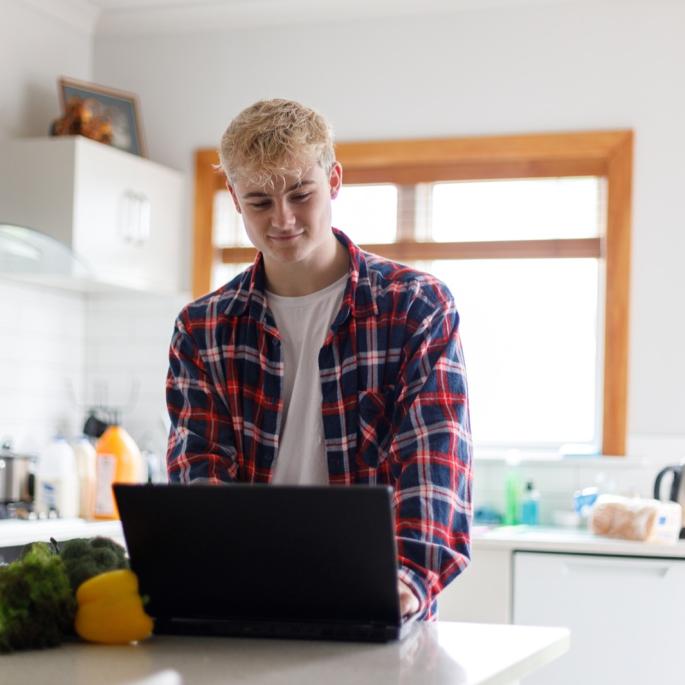 Teen on a Laptop