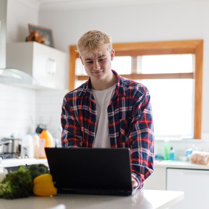 Student working