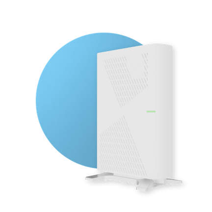White WiFi 7 router